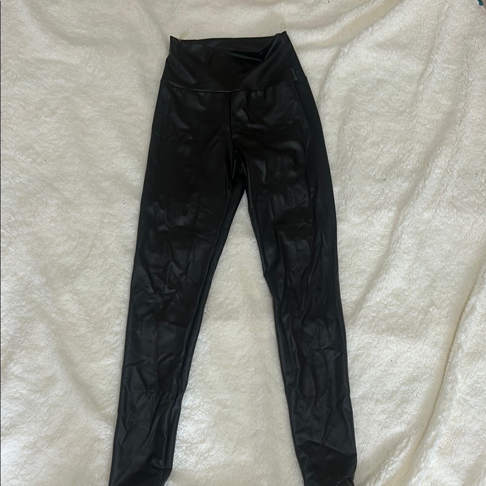 Black Faux Leather Leggings